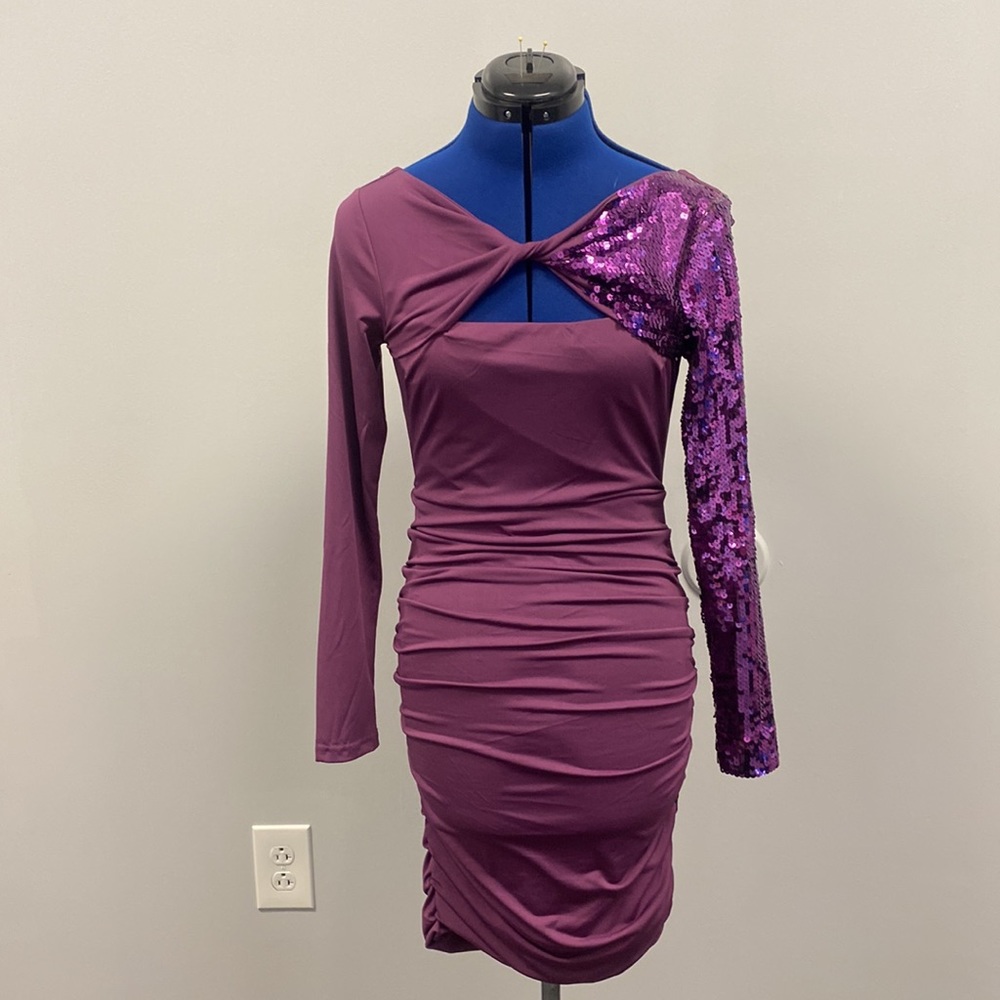 Purple cocktail dress